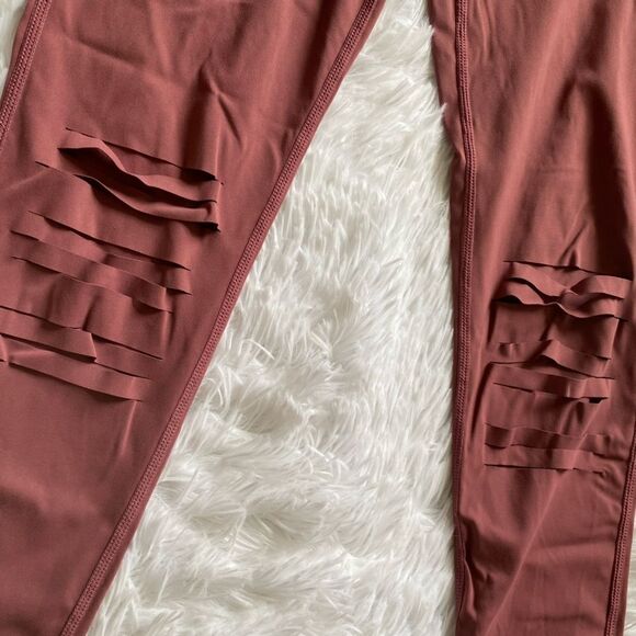 Urban Daisy Leggings Cutouts Mauve Pink Womens Size Medium - Picture 3 of 7